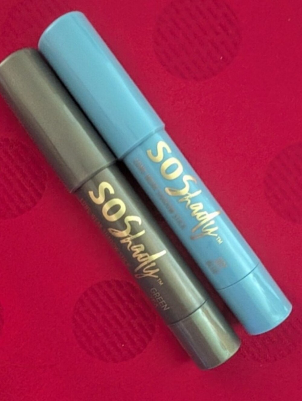 SO Shady Long Wear Shadow Sky Blue & Green Tea By Belle Beauty Eyeshadow Sticks